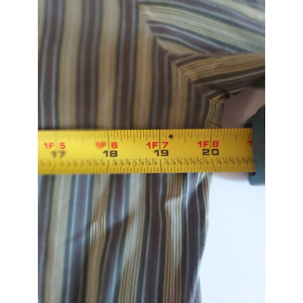 Hugo Boss Men's Long Sleeve Shirt Size 15-32/33 Striped Earthtones - Picture 6 of 6